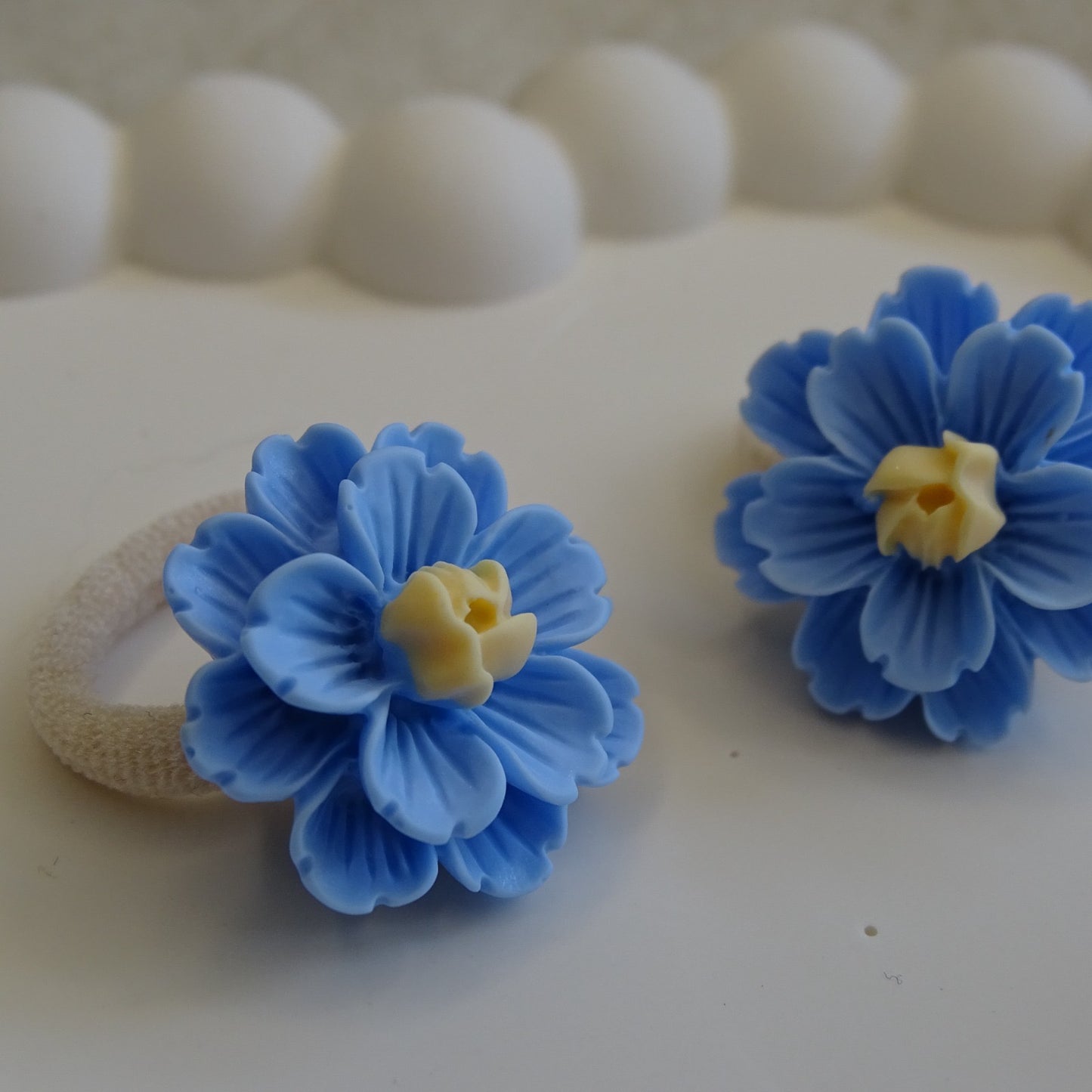 Elastiek | kersenbloesem blauw