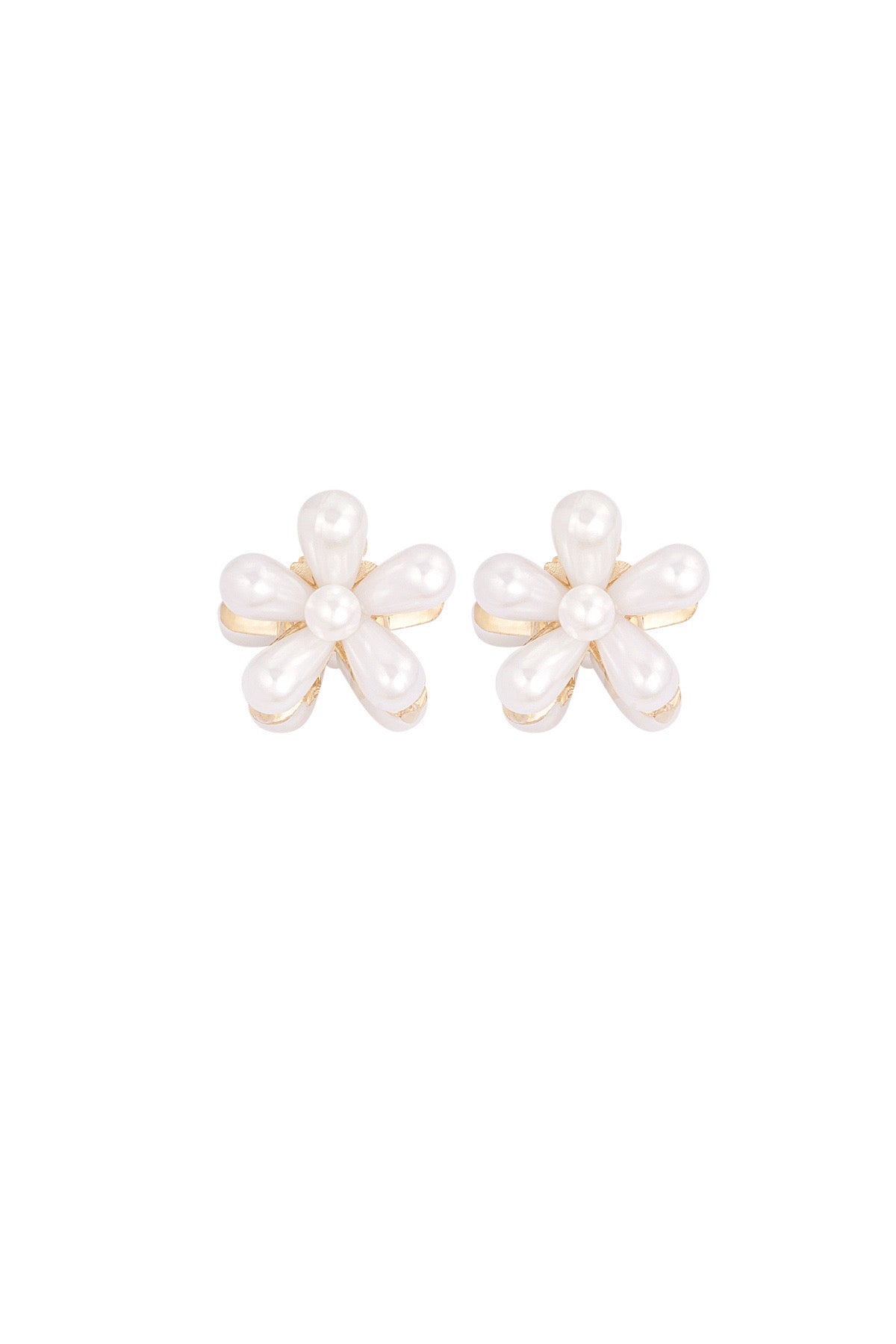 Mini haarklemmen | pearl flower