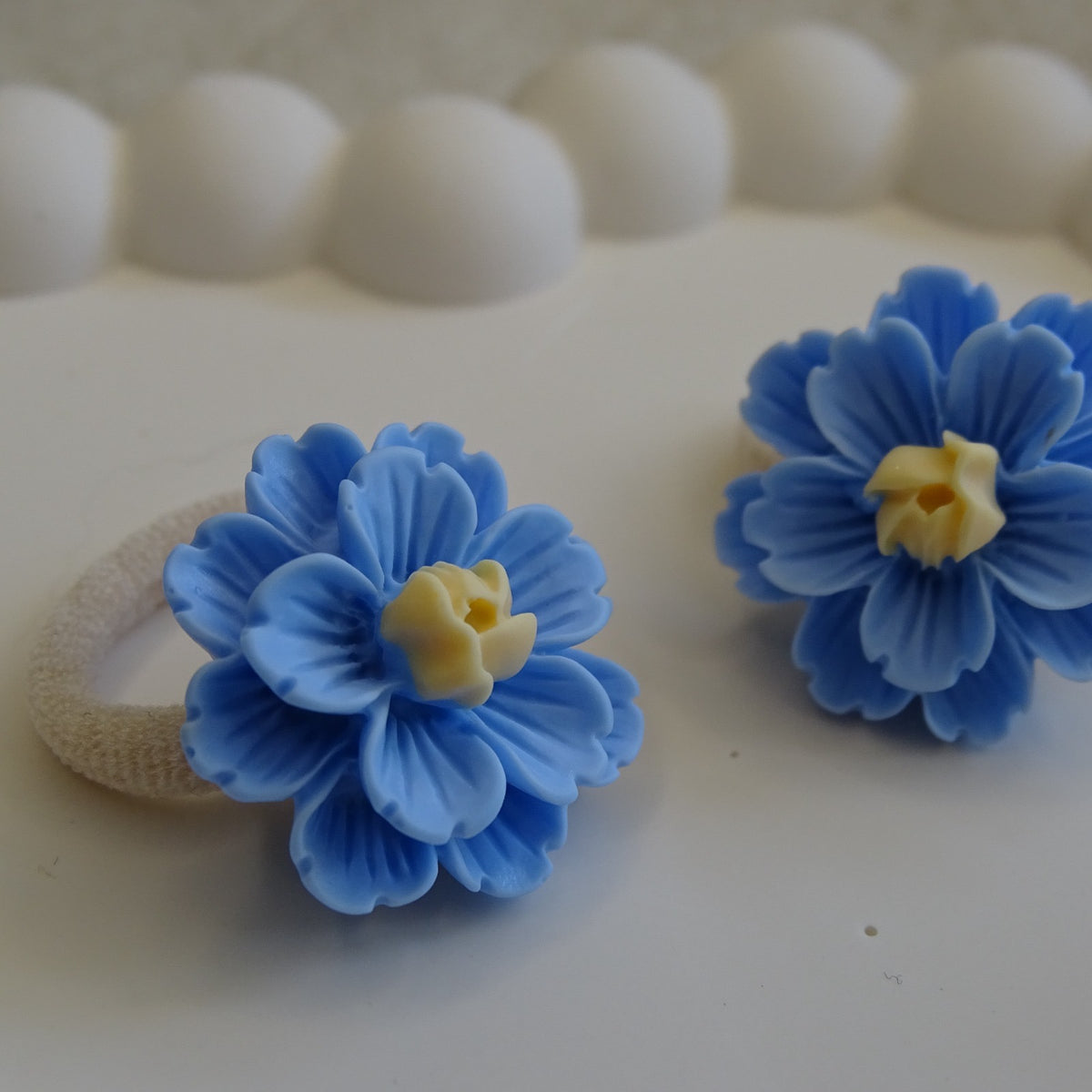 Elastiek | kersenbloesem blauw