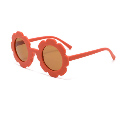 Baby- en peuterzonnebril met bloemdesign: Koraal
