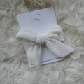 Alligator | witte velvet strik