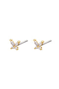 Oorbel - diamond butterfly goud koper