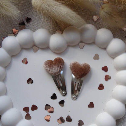 Klikklak | velvet bruin hartje