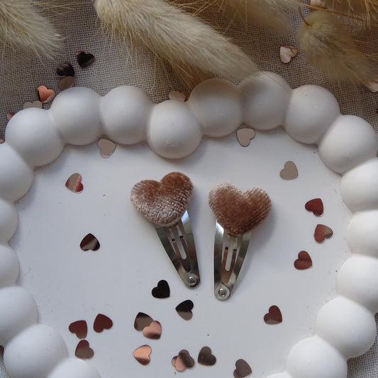 Klikklak | velvet bruin hartje