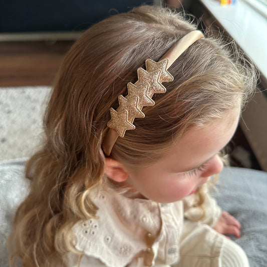 December collectie | diadeem - sterren goud glitter