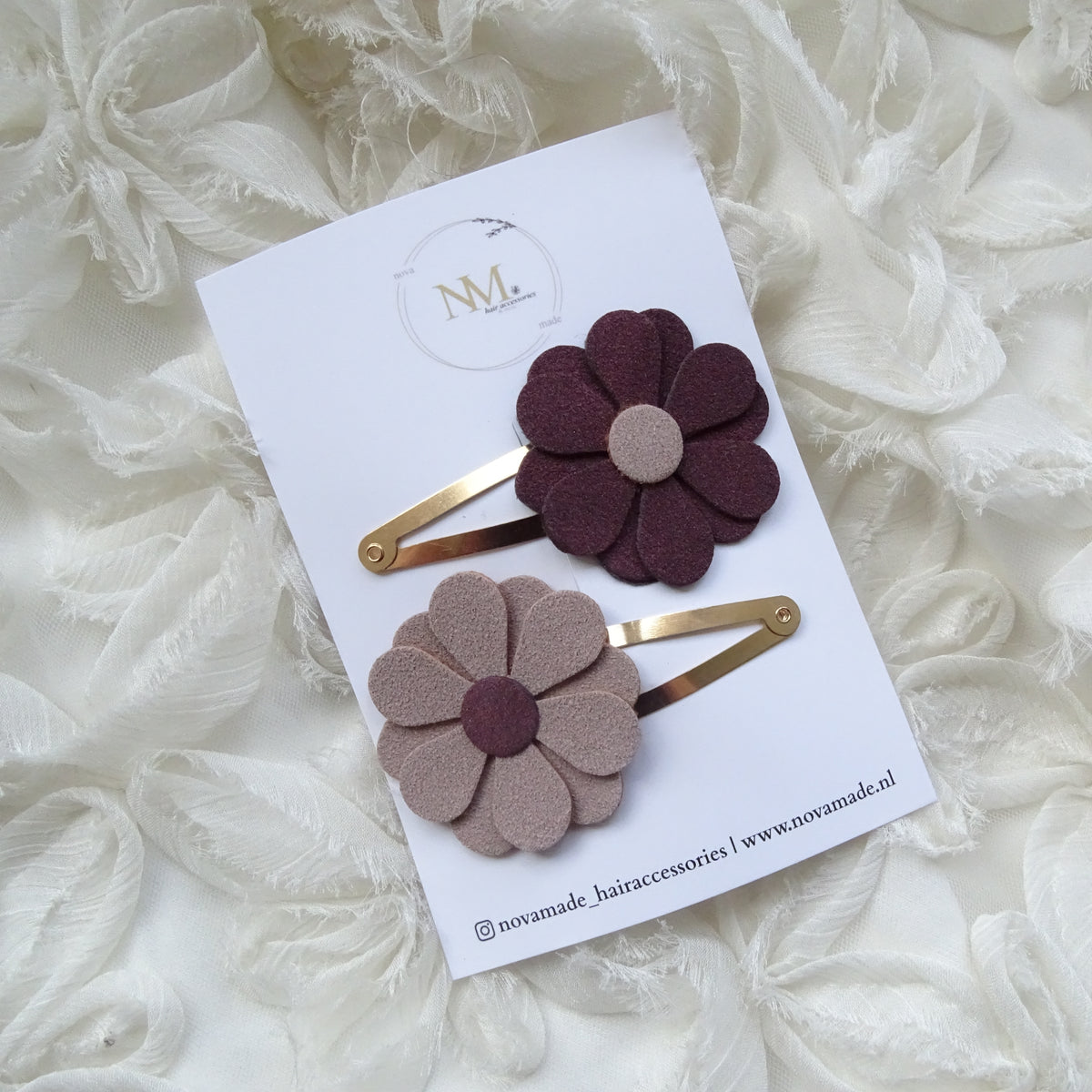 Klikklak | burgundy bloemen