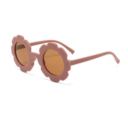 Baby- en peuterzonnebril met bloemdesign: Mauve