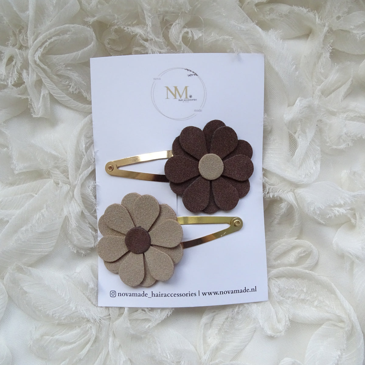 Klikklak | bruine bloemen