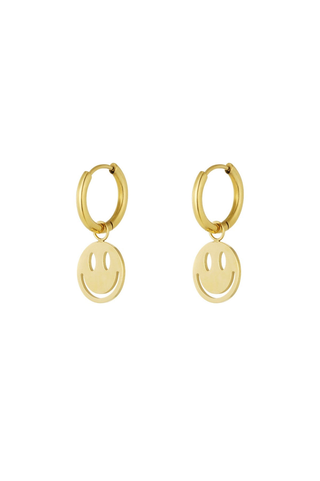 Oorbel | smiley - gold