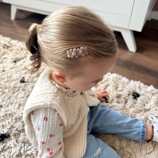 Anti slip -  bruine bloemetjes