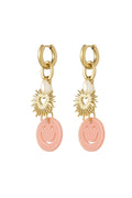 Oorbel | lucky charm - fuchsia