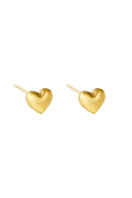 Oorbel - bold heart goud