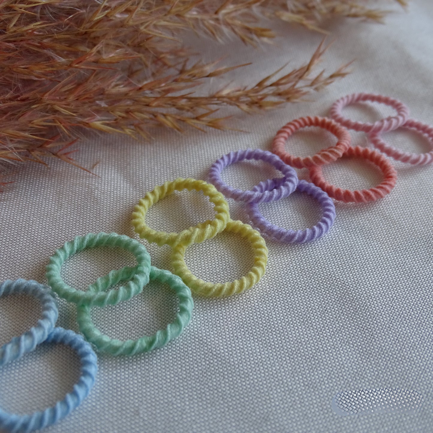 Elastiek - mini pastel elastiekjes