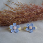 Elastiek | madelief pastel blauw