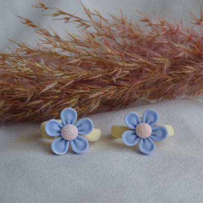 Elastiek | madelief pastel blauw
