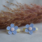 Elastiek | madelief pastel blauw