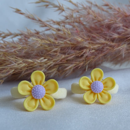 Elastiek | madelief pastel geel