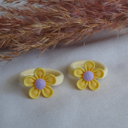 Elastiek | madelief pastel geel
