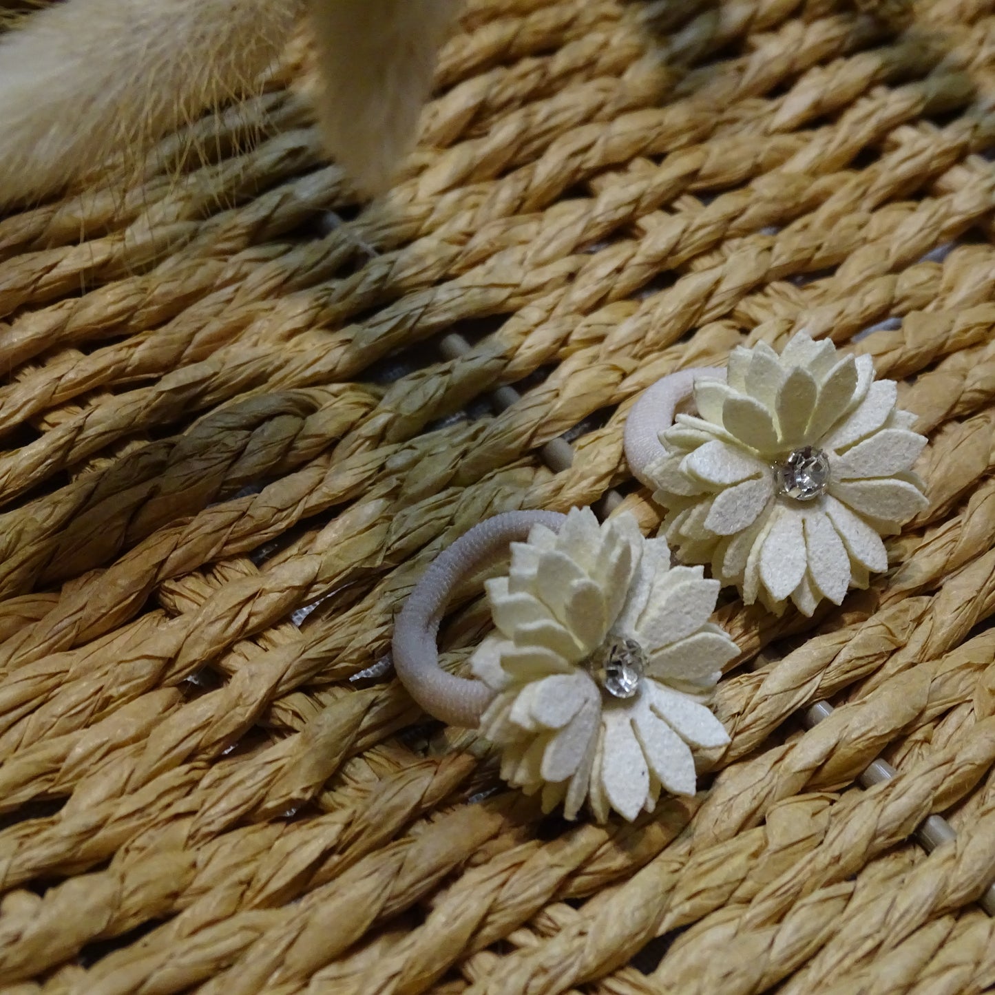 Elastiek | diamond blossom white