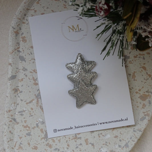 Festive collectie | anti slip - ster glitter zilver