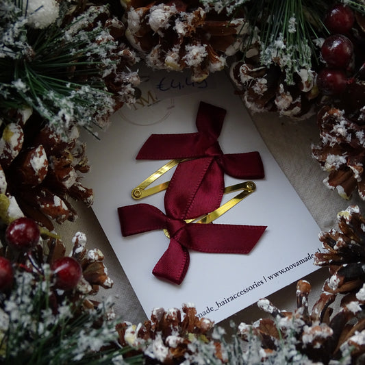 Festive collectie | klikklak - bordeaux red bow