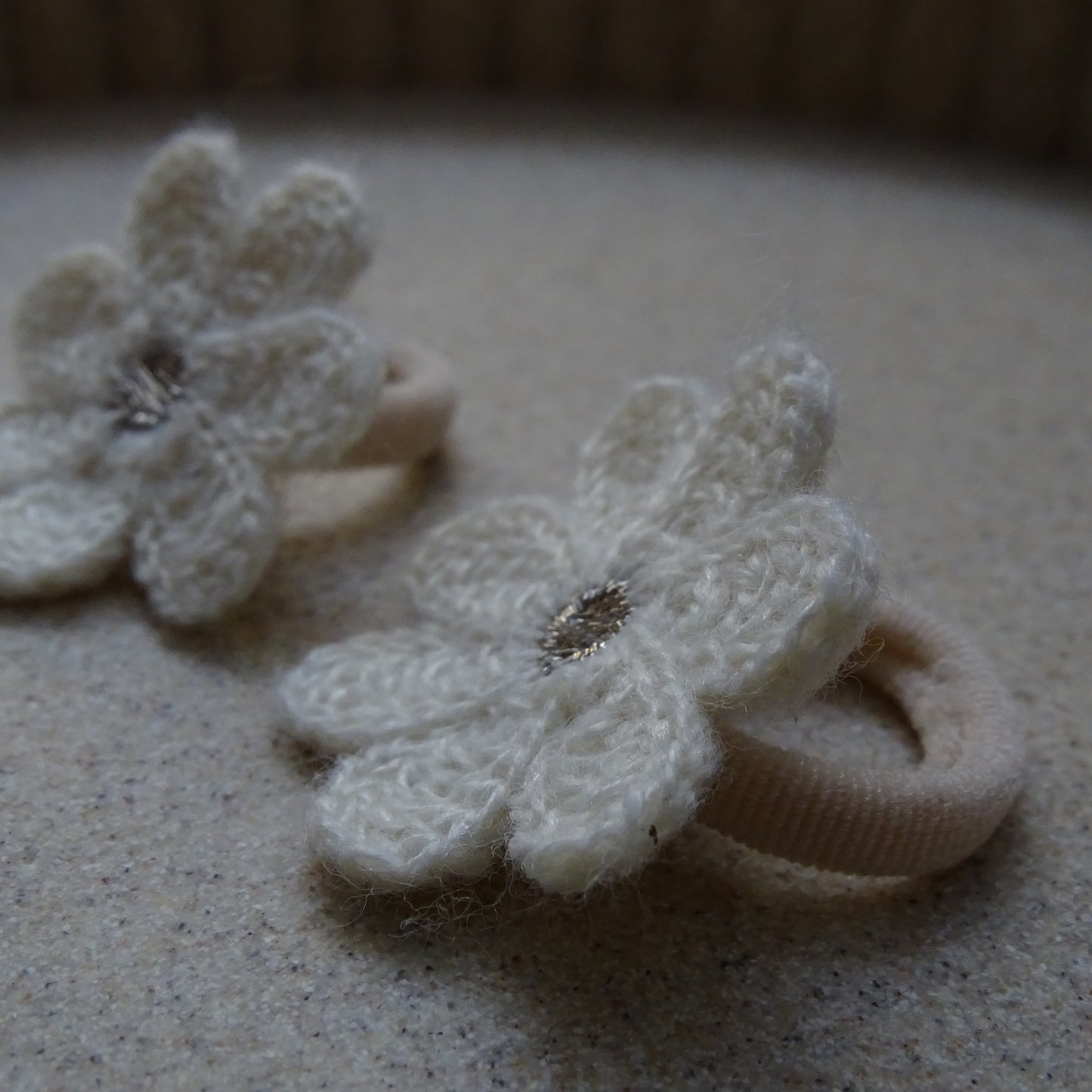 Elastiek | madelief - wit