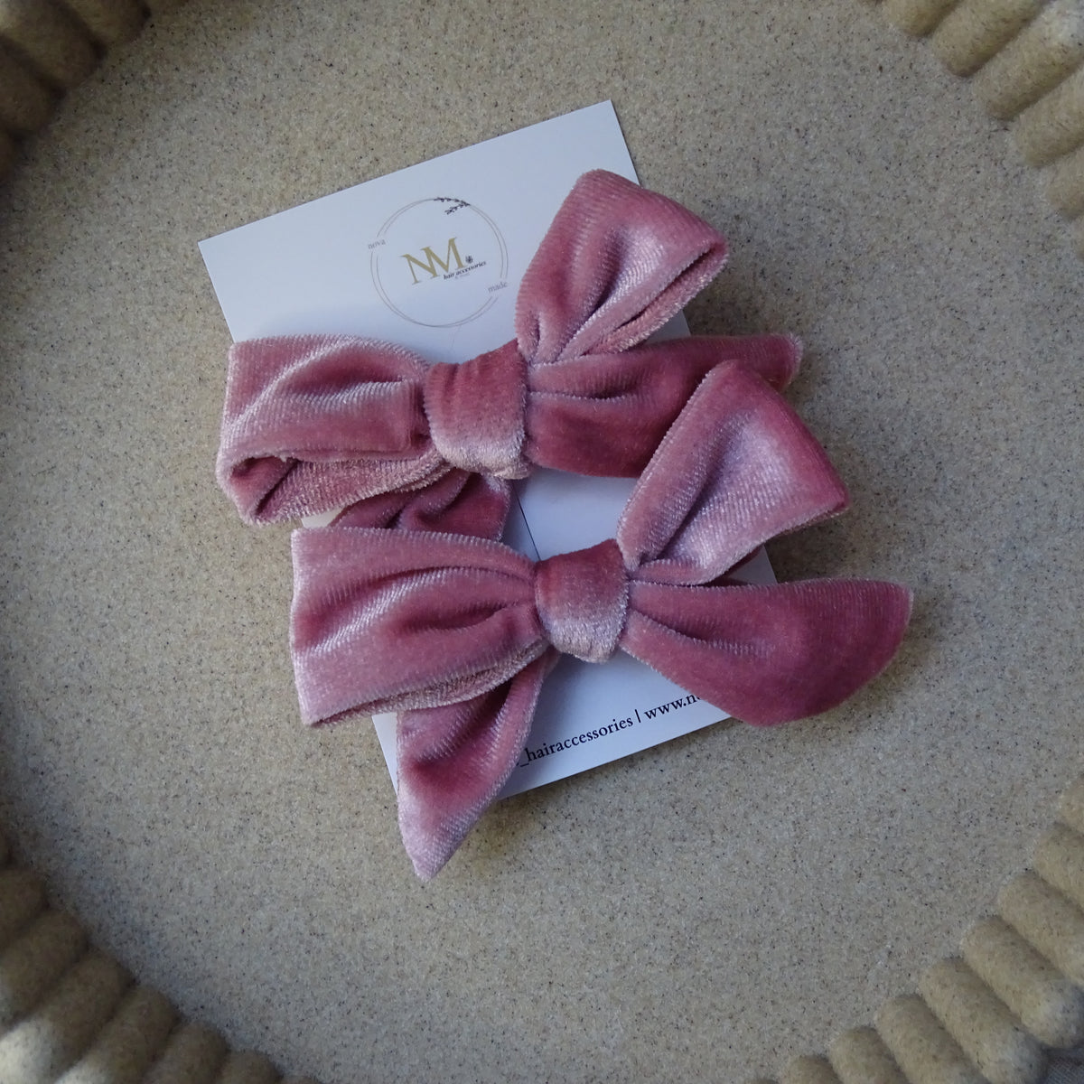 Alligator | velvet strik - roze