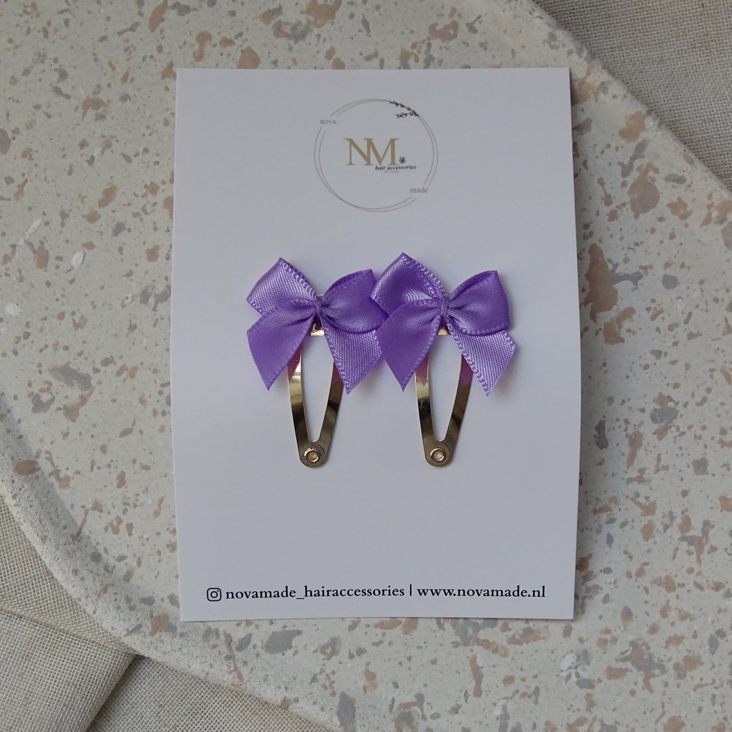 Klikklak | mini bow - paars