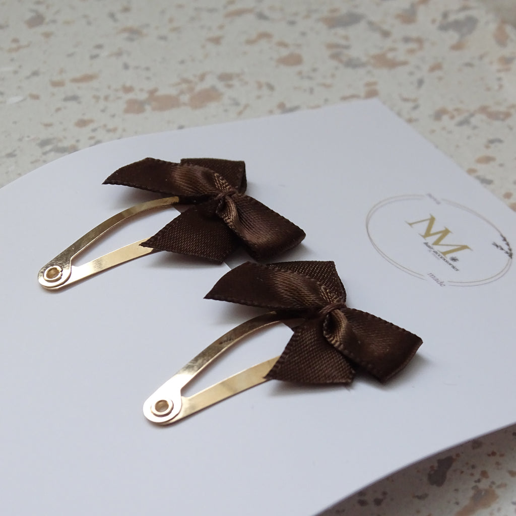 Klikklak | mini bow - bruin