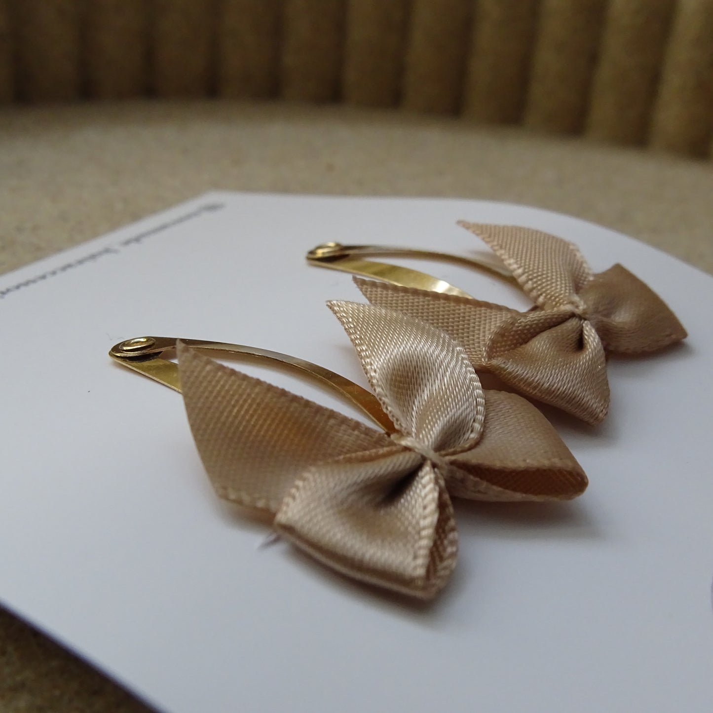 Klikklak | mini bow - beige