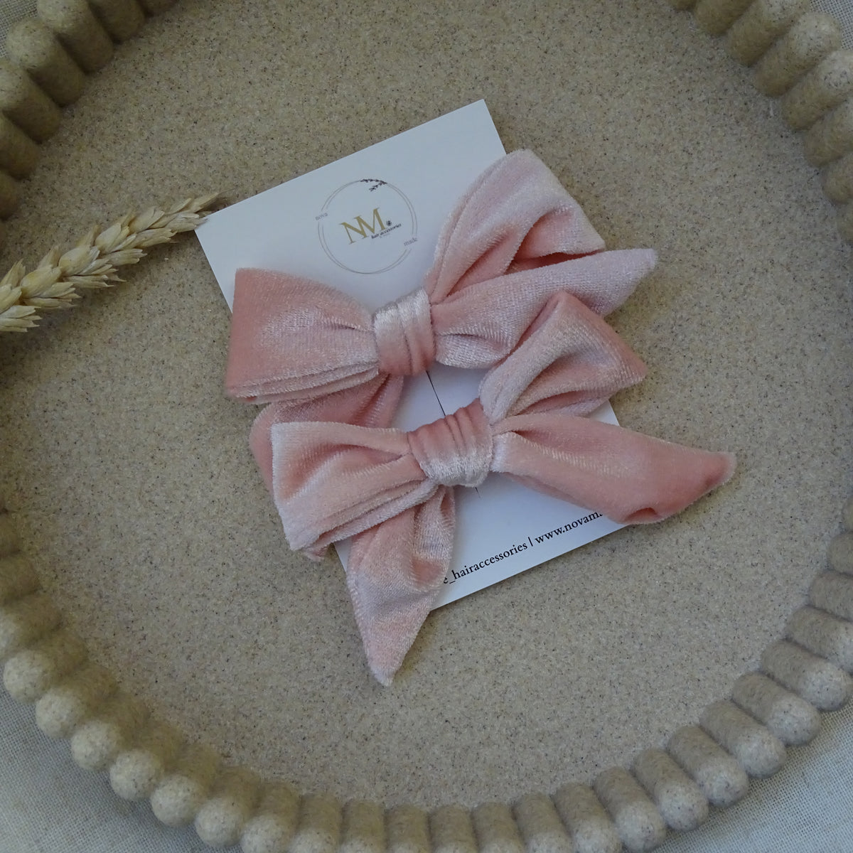 Alligator | velvet strik - licht roze