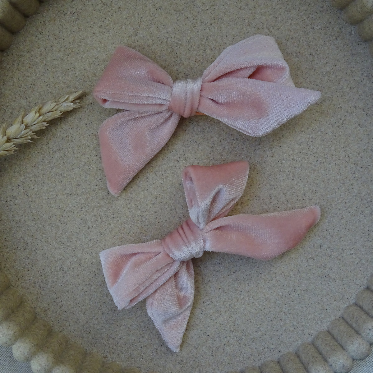 Alligator | velvet strik - licht roze