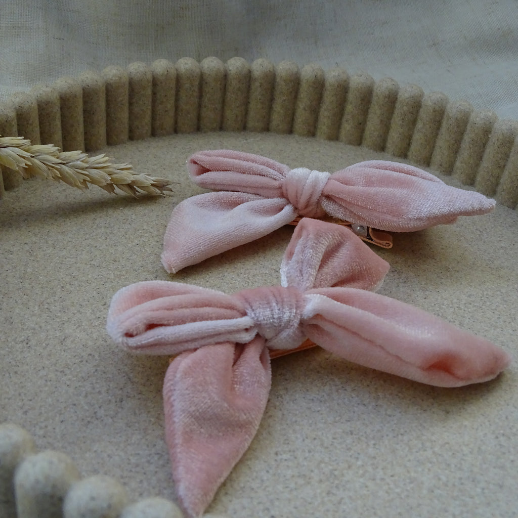 Alligator | velvet strik - licht roze