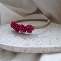 Diadeem | bloemen magenta