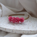 Diadeem | bloemen koraal