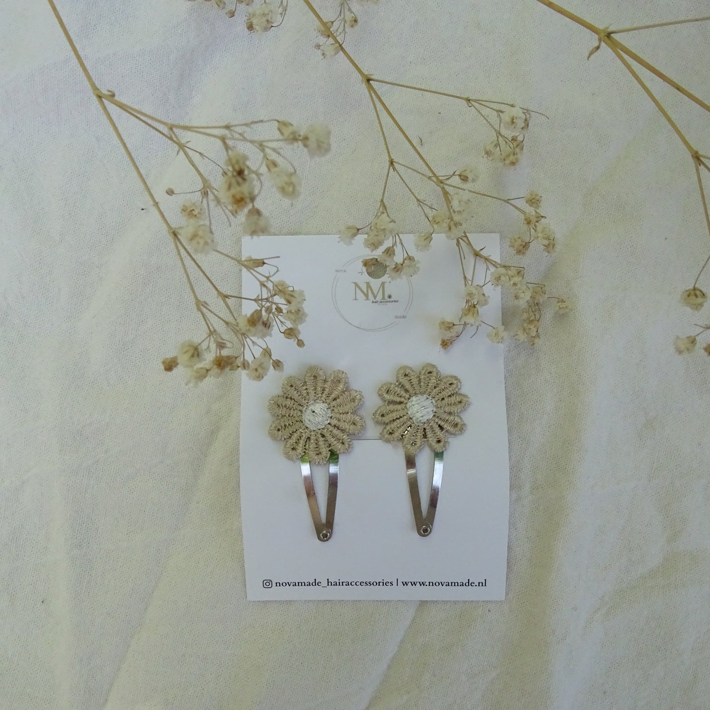 Klikklak | set madelief - beige