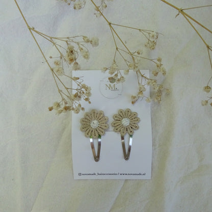 Klikklak | set madelief - beige