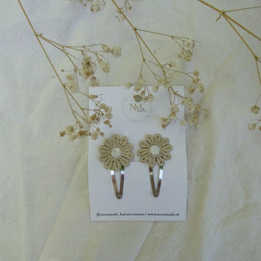 Klikklak | set madelief - beige