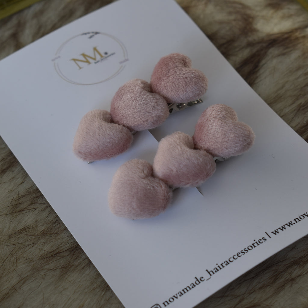 Alligator | velvet light pink hearts