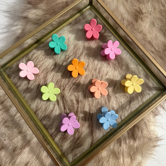 Mini haarklemmen - bloemen