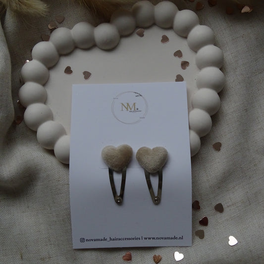 Klikklak | beige hartje