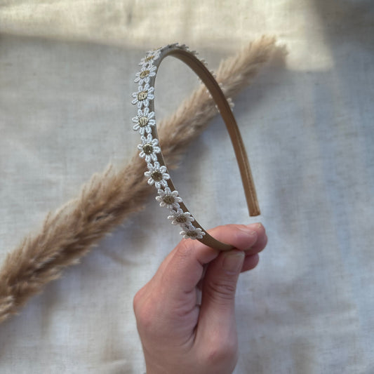 Diadeem | daisy bloem goud