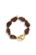 Armband | bruine kralen