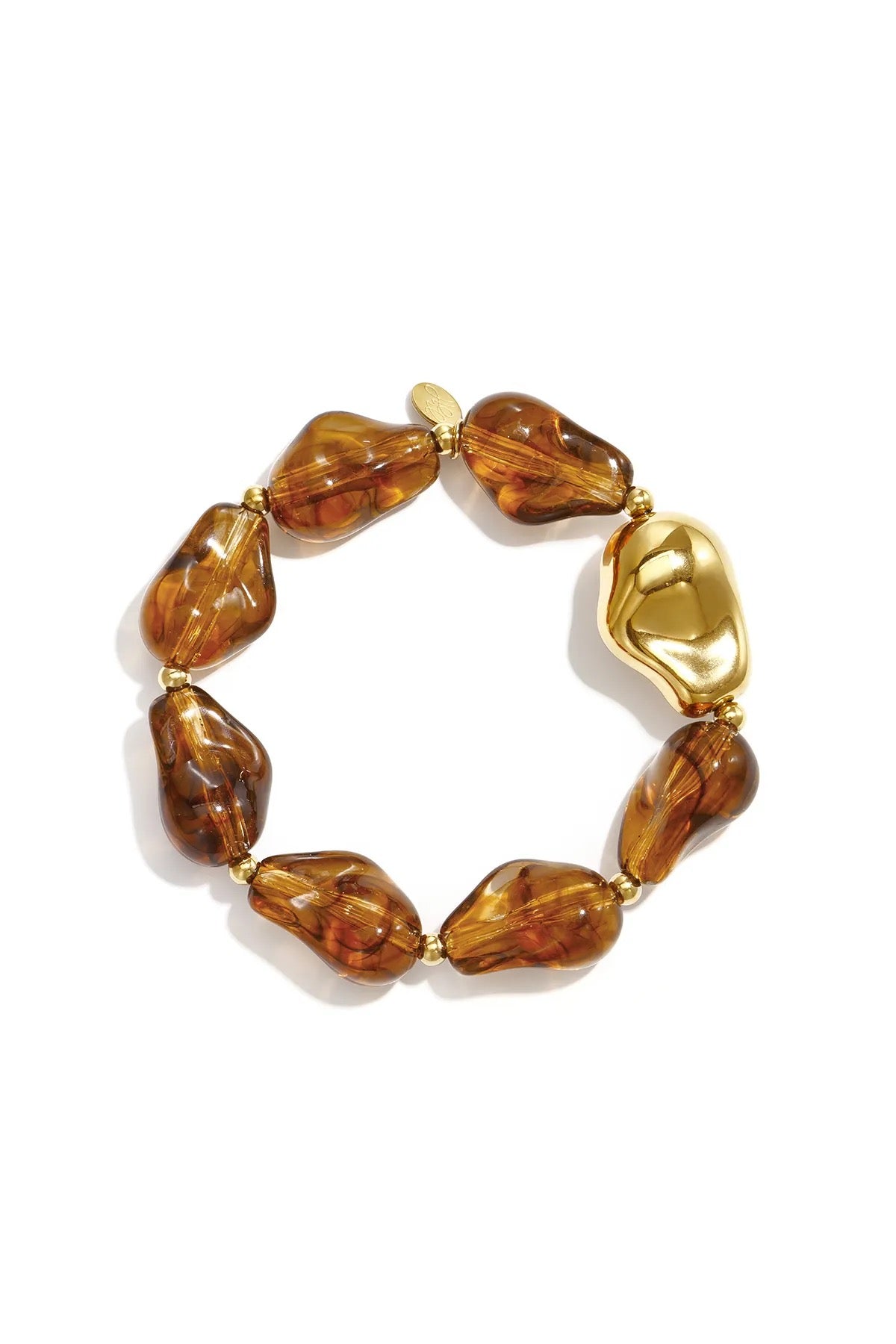 Armband | licht bruine kralen