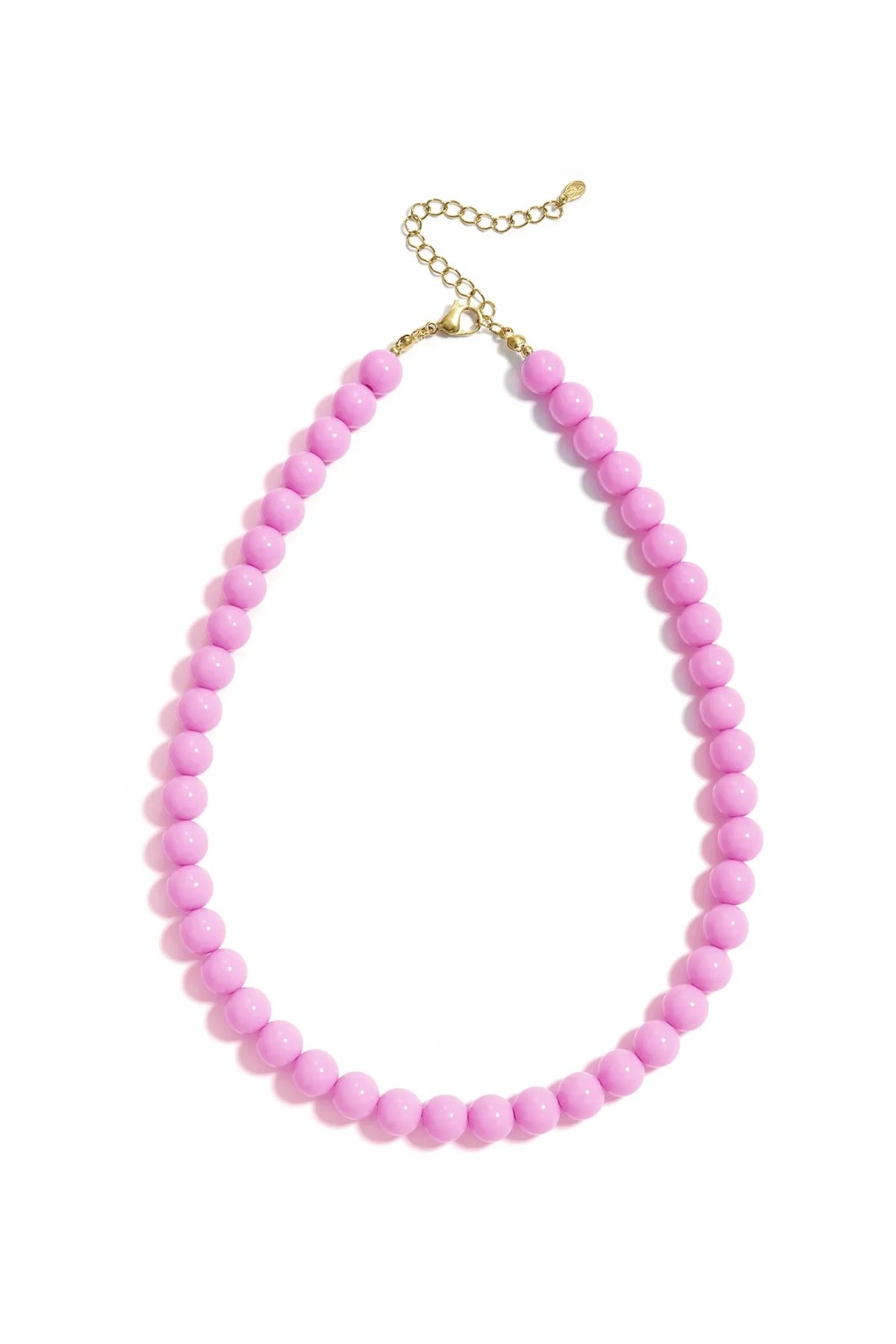 Ketting | kralen ketting roze