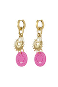 Oorbel | lucky charm - roze