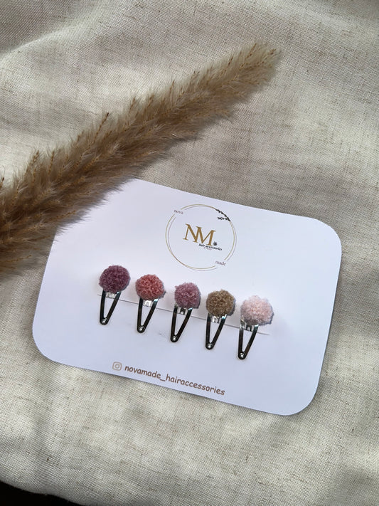 Klikklak - pompoms - roze variatie mix