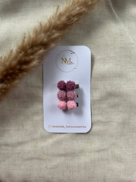 Alligator - pompoms roze mix