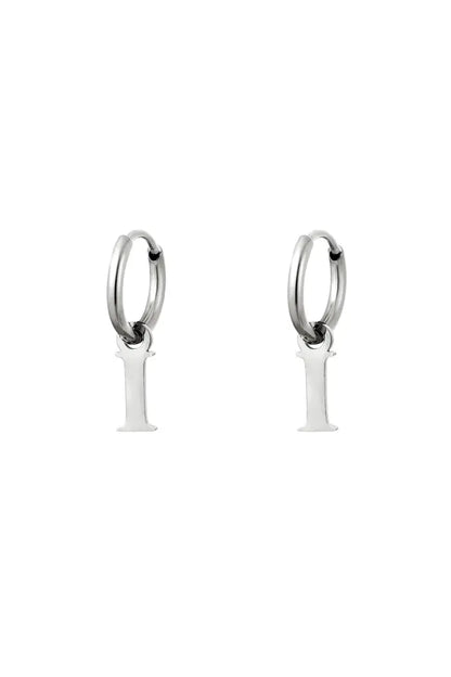 Oorbel - Initiaal Zilver