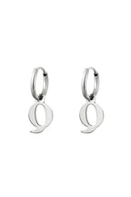 Oorbel - Initiaal Zilver